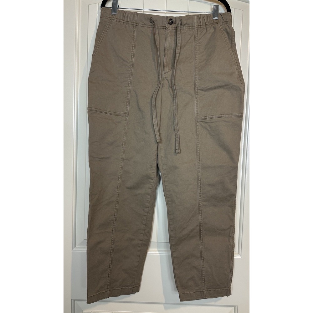 Banana Republic Mid Rise Utility Chino Women's Ankle pants‎ cotton Stretch sz M